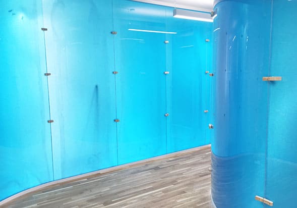 Blue bencore polycarbonate walls 1