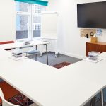 ushape tables in a london meeting room