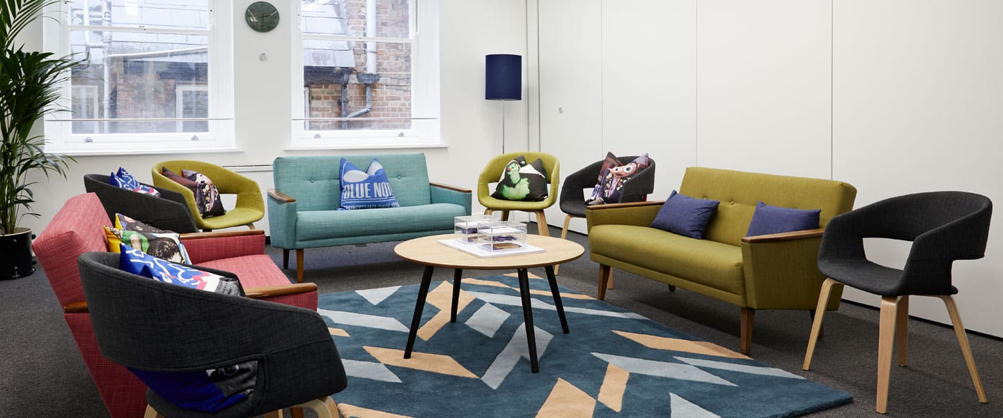 sofas and chairs in a meeting room london