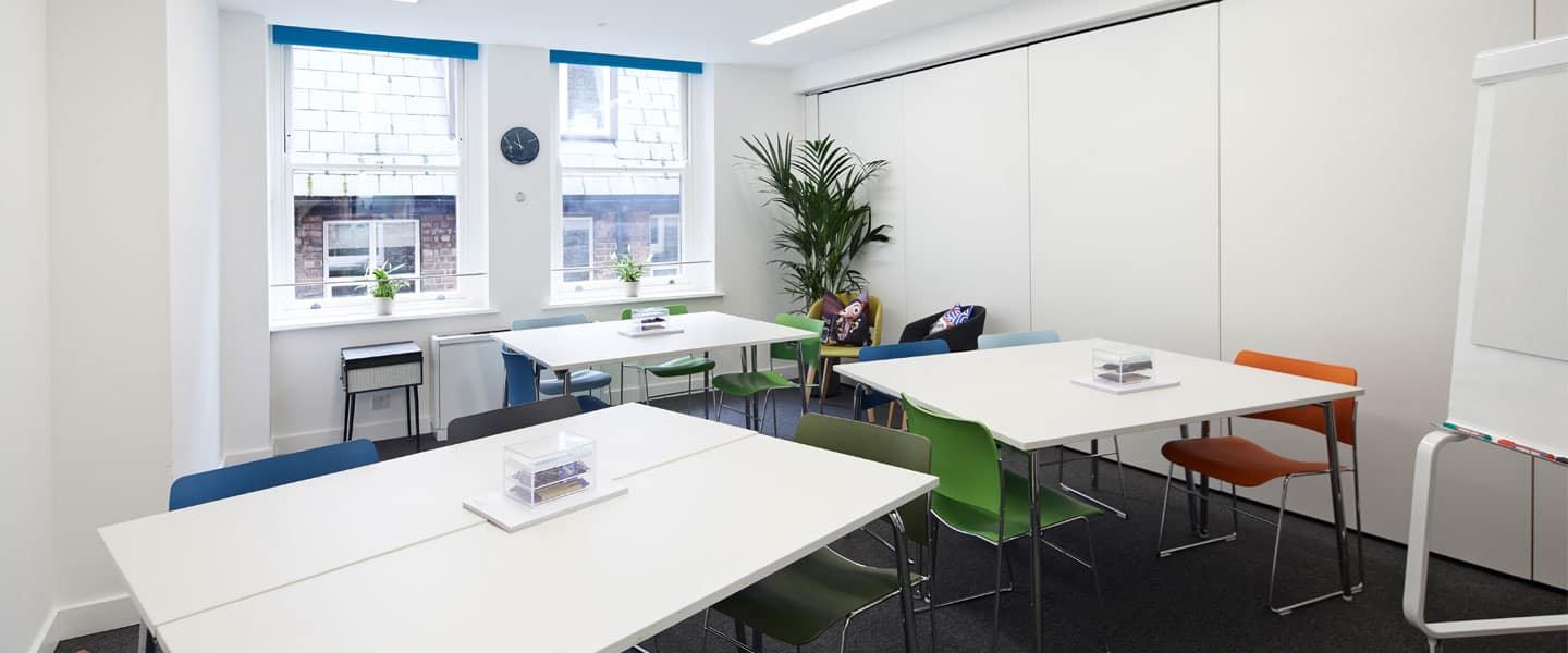 small meeting room for hire with a cabaret layout